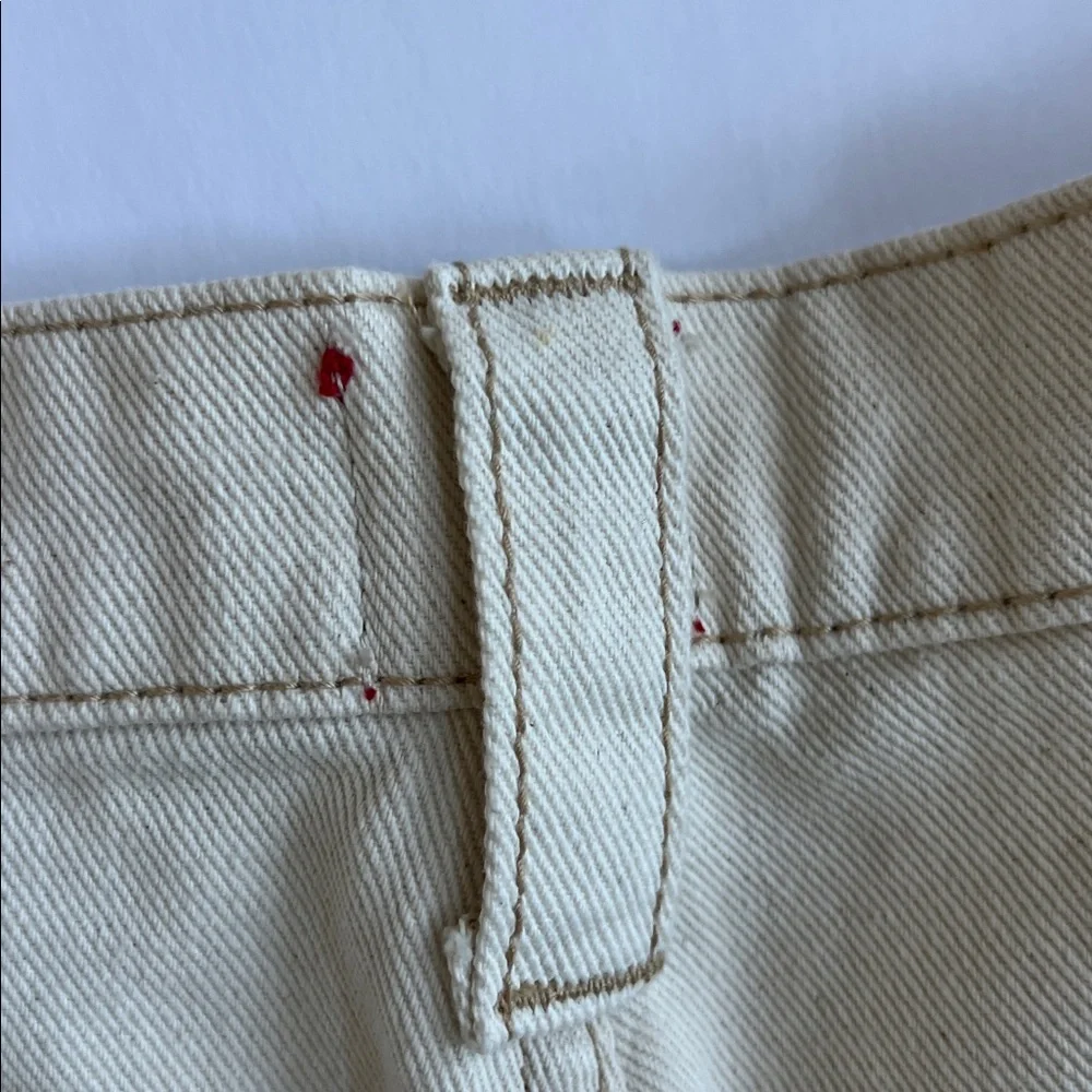BDG Urban Outfitters Bandana Patchwork Jeans wide leg White Red Blue size 24 - Picture 12 of 12